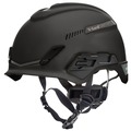 Hard Hats | MSA 10194790 V-Gard H1 Fas-Trac III Pivot Trivent ANSI EN12492 Safety Helmet -  Black image number 0