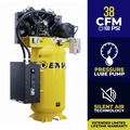 Stationary Air Compressors | EMAX ES10V080V1 E350 Series 10 HP 80 gal. Industrial 2 Stage V4 Pressure Lubricated Single Phase Patented SILENT Air Compressor image number 5