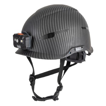 Klein Tools Premium KARBN Pattern Non-Vented Class E Safety Helmet with Headlamp - 60515
