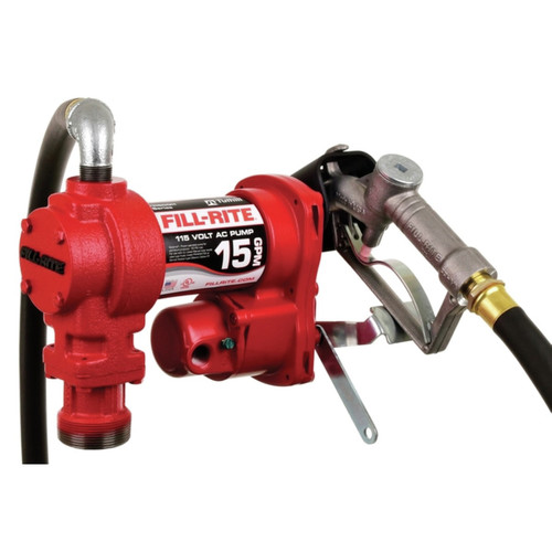 Fuel Pumps Flow Meters | Tuthill Transfer FR610H 115V 1.5 Amp Heavy-Duty 15 GPM Corded Fuel Transfer Pump with Manual Nozzle image number 0