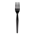 Percentage Off | Boardwalk BWKFORKHWBLA Heavyweight Polystyrene Plastic Fork Cutlery - Black (1000/Carton) image number 1