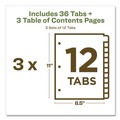 July Member-Exclusive Offer Save 10% off on One Item | Avery 11083 Ready Index 11 in. x 8.5 in. 12-Tab 1 to 12 Customizable Table of Contents Dividers with Multicolor Tabs - White (3/Pack) image number 6