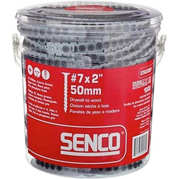 COLLATED SCREWS | SENCO (1,000/Pack) #7 2 in. Coarse Thread Phillips Bugle-Head Collated Drywall to Wood Screw - Gray Phosphate - 07A200P