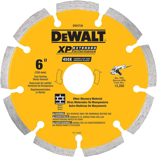 Circular Saw Blades | Dewalt DW4739 6 in. XP Diamond Tuck Point Blade image number 0