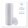  | Boardwalk BWKHOTWH8 Plastic Hot Cup Lids for 8 oz. Hot Cups - White (50/Sleeve, 20 Sleeves/Carton) image number 5