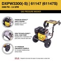 Pressure Washers | Dewalt DXPW3300S 3300 PSI 2.4 GPM Gas Cold Water Pressure Washer image number 10