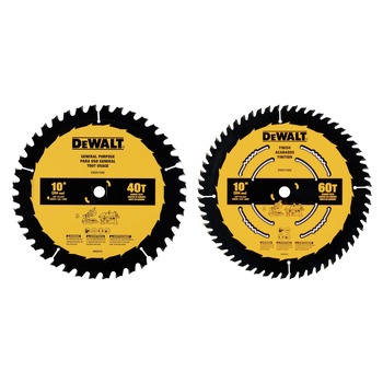 CIRCULAR SAW BLADES | Dewalt (2-Pack) 10 in. 40T/60T General Purpose Circular Saw Blades Combo Pack - DWA110CMB