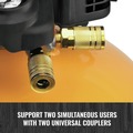 Nail Gun Compressor Combo Kits | Bostitch BXCM1KIT 6 Gallon 150 PSI Electric Pancake Air Compressor with Brad Nailer Kit image number 9