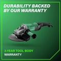 Angle Grinders | Metabo HPT 646467420 120V 15 Amp W 24-230 MVT 9 in. Corded Angle Grinder image number 5