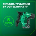 Crown Staplers | Metabo HPT N1804DAM 18V MultiVolt Brushless 18-Gauge Lithium-Ion 1/4 in. Cordless Narrow Crown Stapler Kit (2 Ah) image number 13