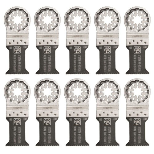 Oscillating Tool Blades | Fein 63502160290 10-Piece 1-3/8 in. Long-Life Bi-Metal Oscillating E-Cut Saw Blade image number 0