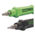 Screwdrivers | GreatNeck 22537 5.38 in. Long Phillips/Slotted Bits Metric Sockets 6-Way Pen-Style Screw/Nut Driver - Black/Green, Green/Clear (4/Pack) image number 3