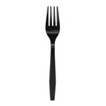  | Boardwalk BWKFORKHWPPBLA Heavyweight Polypropylene Plastic Fork Cutlery - Black (1000/Carton) image number 1