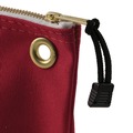 Cases and Bags | Klein Tools 5539RED 10 in. x 3.5 in. x 8 in. Canvas Zipper Consumables Tool Pouch - Red image number 1