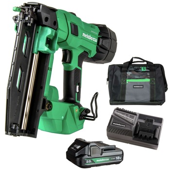 FINISH NAILERS | Metabo HPT 18V MultiVolt Lithium-Ion Brushless 16-Gauge Cordless Straight Finish Nailer Kit (2 Ah) - NT1865DSAM
