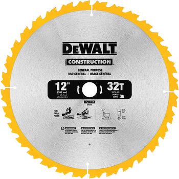 Dewalt 12 in. Construction Miter Saw Blade - DW3123