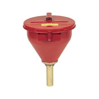 PRODUCTS | Justrite Self-Closing Cover 6 in. Flame Arrester Safety Drum Funnel - 8207