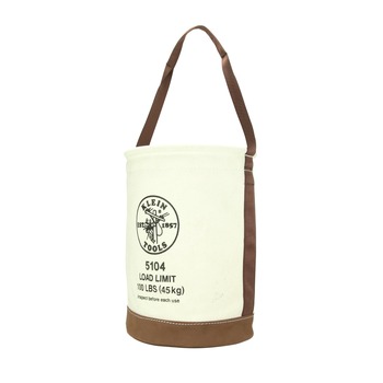Klein Tools Leather-Bottom Canvas Bucket - 5104