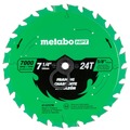 Circular Saw Blades | Metabo HPT 115757M 7-1/4 in. 24-Tooth Industrial PTFE Circular Saw Framing Blade image number 1
