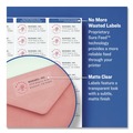 July Member-Exclusive Offer Save 10% off on One Item | Avery 05662 1.33 in. x 4 in. Matte Clear Easy Peel Mailing Labels with Sure Feed Technology for Laser Printers - Clear (14/Sheet, 50 Sheets/Box) image number 5