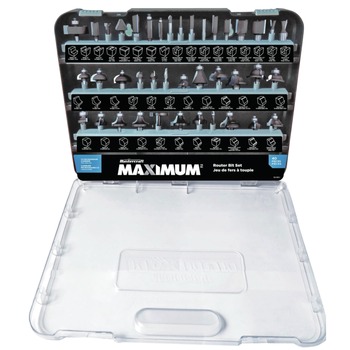 PRODUCTS | Maximum CTI0546818 (40-Piece) 1/2 and 1/4 in. Shanks Assorted Carbide-Tipped Router Bit Set with Storage Case