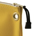 Cases and Bags | Klein Tools 5539YEL 10 in. x 3.5 in. x 8 in. Canvas Zipper Consumables Tool Pouch - Yellow image number 1