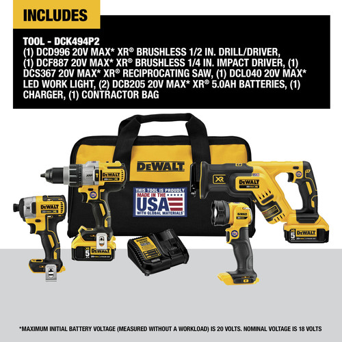 Lowes dewalt 4 sales tool combo kit