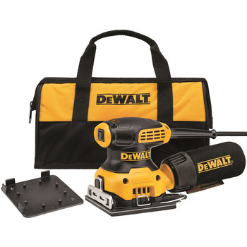 DRYWALL SANDERS | Dewalt 2.4 Amp 1/4 Sheet Finishing Sander Kit - DWE6411K