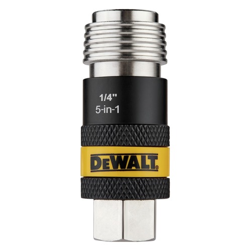 Inflators | Dewalt DXCM036-0233 1/4 in. FNPT 5-in-1 Universal Safety Exhaust Coupler image number 0