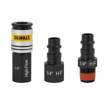 AIR TOOL ADAPTORS | Dewalt 7-Piece High Flow Couplers and Plugs 1/4 in. NPT - DXCM036-0205