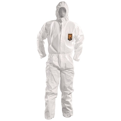 Safety Equipment | KleenGuard 51928 A50 Breathable Splash and Particle Protection Hooded Coveralls - 2X-Large, White (25/Carton) image number 0