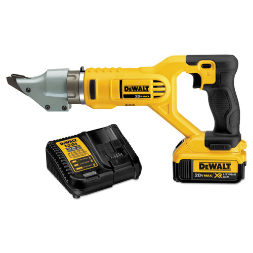 Shears | Dewalt DCS494M2 20V MAX XR Cordless Lithium-Ion 14-Gauge Swivel Head Shear Kit image number 0