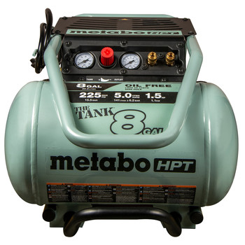 AIR COMPRESSORS | Metabo HPT 1.5 HP 8 Gallon Oil-Free Trolly Air Compressor - EC1315SM
