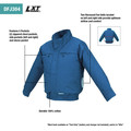 Heated Jackets | Makita DFJ304ZXL 18V LXT Li-Ion Cotton Fan Jacket (Jacket Only) - XL image number 7