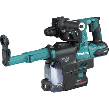 Makita 40V max XGT AWS Capable Brushless Lithium-Ion 1-1/8 in. Cordless AVT Rotary Hammer with Dust Extractor, accepts SDS-MAX, AFT bits (Tool Only) - GRH01ZW