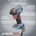 Combo Kits | Senix S2K2B2-02 20V Max Brushless 1/2 in. Cordless Hammer Drill/Driver and 1/4 in. Impact Driver Combo Kit with 2 Batteries (2 Ah) image number 8