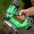 Crown Staplers | Metabo HPT N1804DAQ4M 18V MultiVolt Brushless 18-Gauge Lithium-Ion 1/4 in. Cordless Narrow Crown Stapler (Tool Only) image number 3