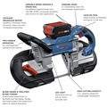 Band Saws | Bosch GCB18V-5B26 18V Brushless Lithium-Ion 5 in. Cordless Band Saw Kit (6 Ah) image number 2