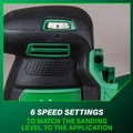 Random Orbital Sanders | Metabo HPT SV1813DAQ4M 18V MultiVolt Lithium-Ion 5 in. Cordless Random Orbit Sander (Tool Only) image number 17