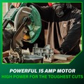Miter Saws | Metabo HPT C10FCGSM 15 Amp Single Bevel 10 in. Corded Compound Miter Saw image number 4