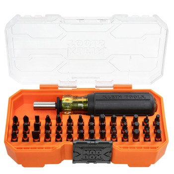Klein Tools ProFlex 42-Bit Impact Driver Bit Set with Modular Case, S2 Steel, Magnetic, Adjustable Screwdriver - 33803