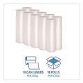 Customer Appreciation Sale! Save up to $60 on Select Tools | Boardwalk X8647DCKR01 43 in. x 47 in. 56 gal. 1.4 mil Low-Density Can Liners - Clear (100/Carton) image number 3