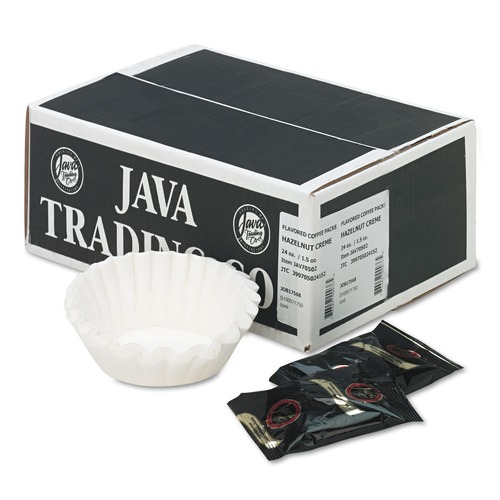  | Distant Lands Coffee 399705024152 1.5 oz. Coffee Portion Packs - Hazelnut Creme (24/Carton) image number 0