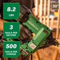 Framing Nailers | Metabo HPT NR1890DCAM 18V Lithium-Ion 30 Degree Cordless Paper Tape Framing Nailer Kit (4 Ah) image number 2