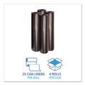  | Boardwalk H8048EKKR01 40 in. x 48 in. 45 gal. 1 mil Recycled Low-Density Polyethylene Can Liners - Black (100/Carton) image number 2