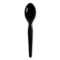  | Boardwalk BWKTSHWPSBIW Heavyweight Wrapped Polystyrene Teaspoon Cutlery - Black (1000/Carton) image number 1