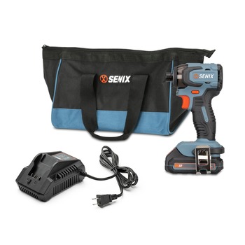 POWER TOOLS | Senix 20V Max Brushless Lithium-Ion 1/4 in. Cordless Impact Driver Kit (2 Ah) - PDIX2-M2