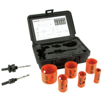 HOLE SAWS | Klein Tools 8-Piece Bi-Metal Hole Saw Set - 31902