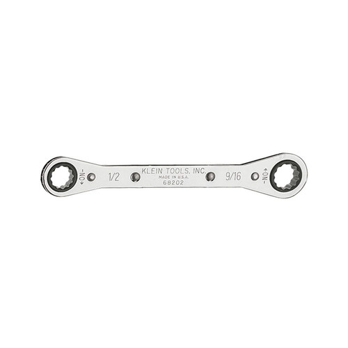 Box Wrenches | Klein Tools 68202 1/2 in. x 9/16 in. Ratcheting Box Wrench image number 0