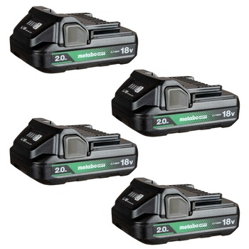 Metabo HPT (4-Pack) 18V 2 Ah Lithium-Ion Battery with Fuel Gauge - 382310M